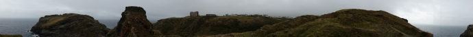 Panoramic view of Tintagel Castle